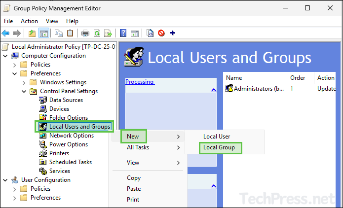 Edit Local Users and Groups GPP