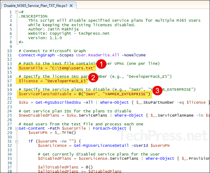 Disable_M365_Service_Plan_TXT_file.ps1