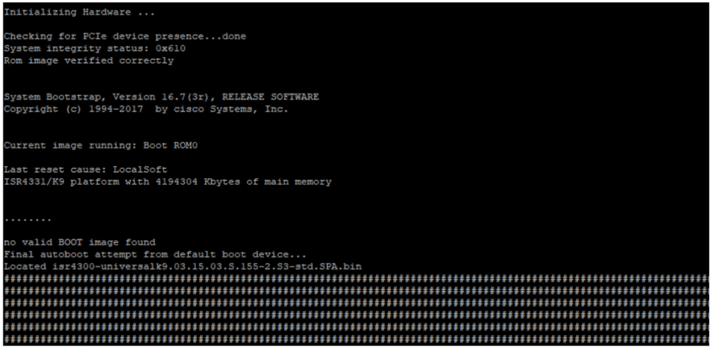 reset the Cisco router