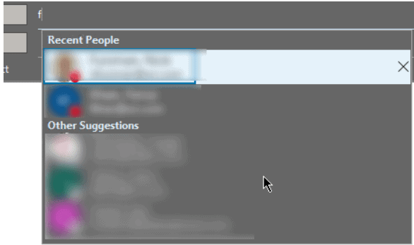 Disable Recent People and Other Suggestions Autocomplete view