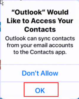 automatic Outlook Contacts Sync to Native Contacts App