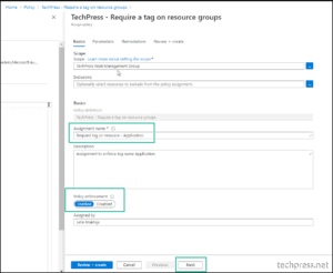 Enforce Resource Tags With Azure Policy