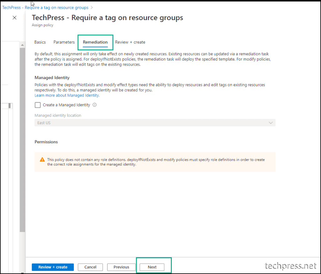 create Azure Policy to enforce resource tags