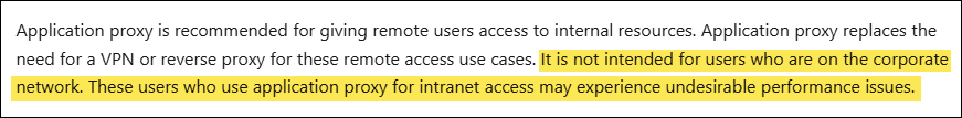 Important information on Implementing Entra application proxy