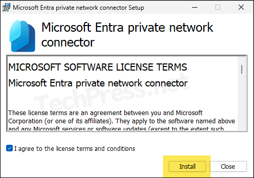 Microsoft Entra private network connector setup