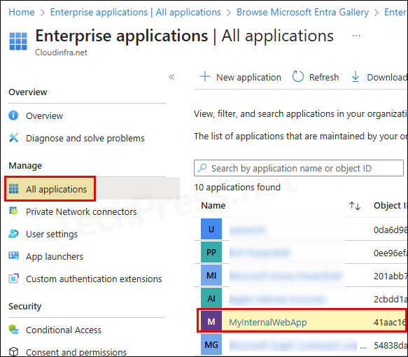 Assign On-Premise Application to Users