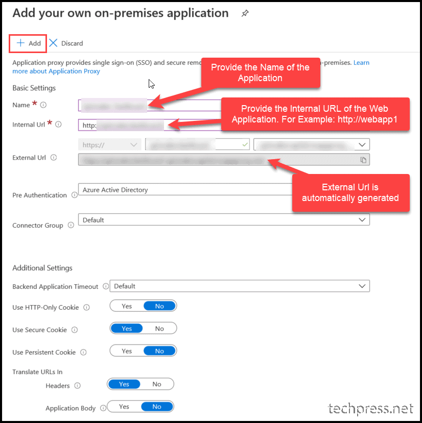 Add on-Premise Application to Azure AD