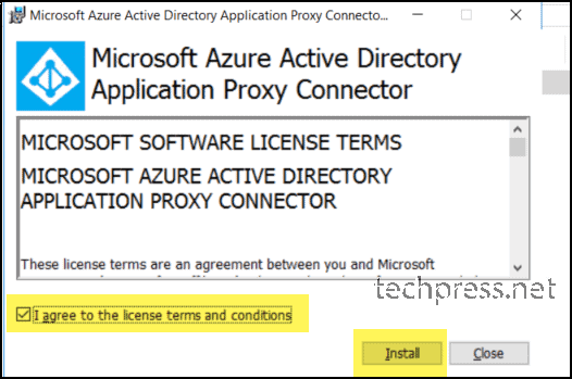Installation of Azure Application Proxy Connector