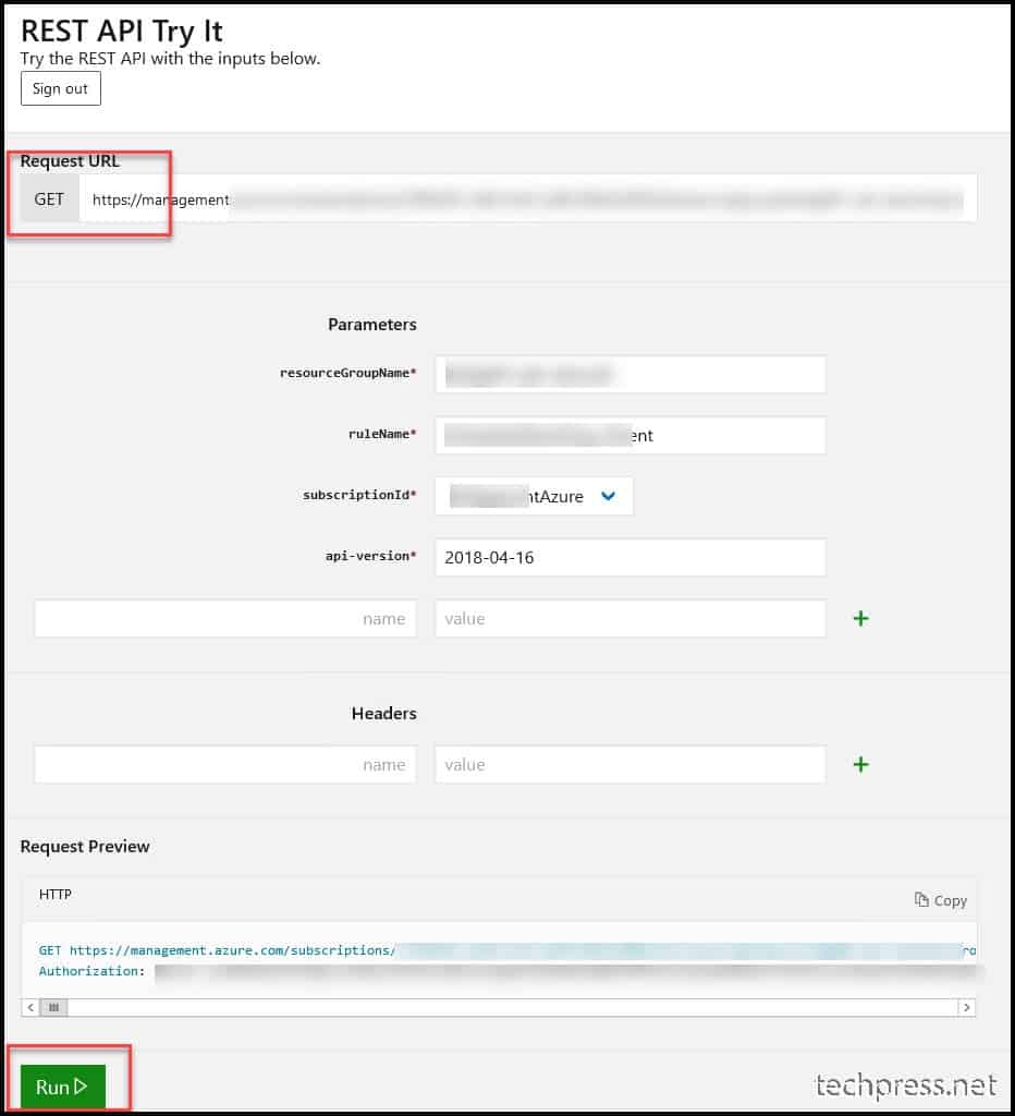 GET the resource output in Json Code