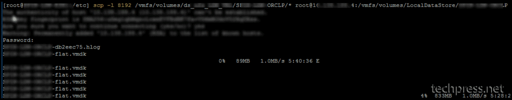 rekeyed outbound cipher rekeyed inbound cipher copy process is getting stalled