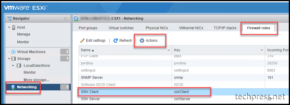 Enable SSH on ESXi Hosts