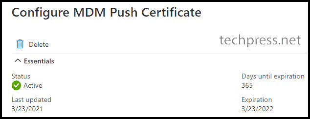 Configure Apple MDM Push Certificate 