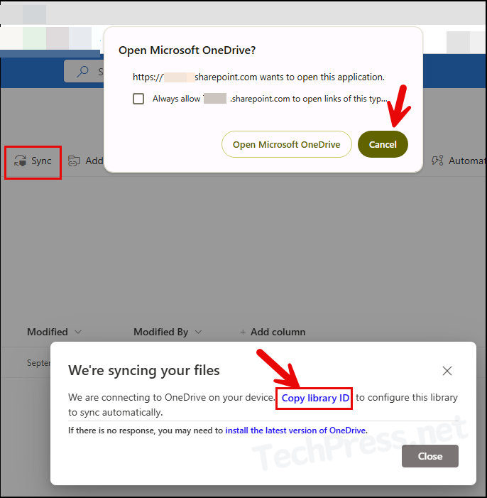 Copy SharePoint site library ID