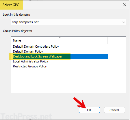 Select Desktop and Lock Screen wallpaper GPO