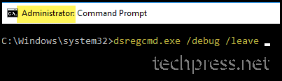 dsregcmd.exe /debug /leave