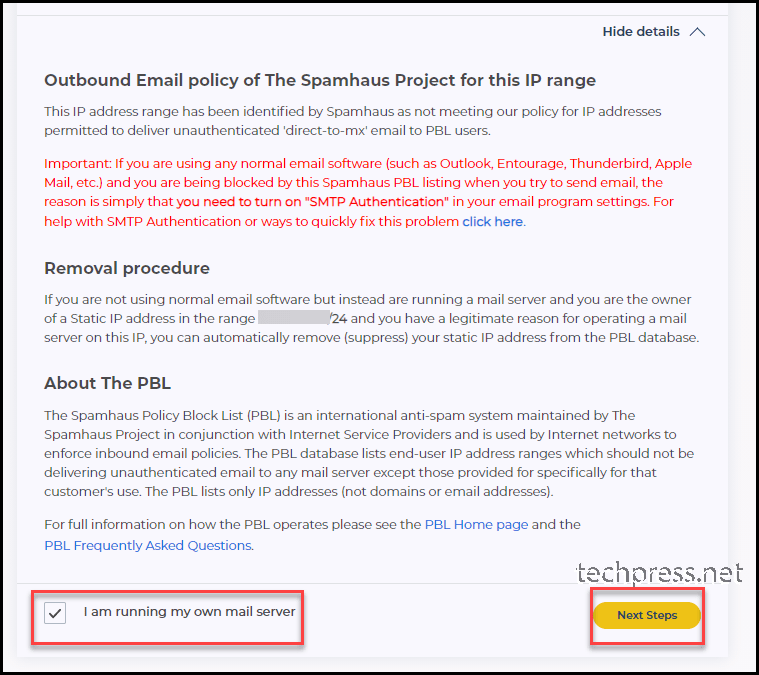 Delisting / Unblock of ISP Public IP on Spamhaus.org