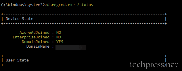 dsregcmd.exe /status