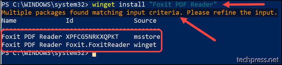 winget install "Foxit PDF Reader"
