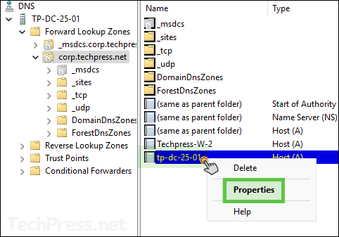 Enable DNS Scavenging at the Resource Record level