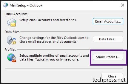 Steps to Reset Outlook Mail Profile