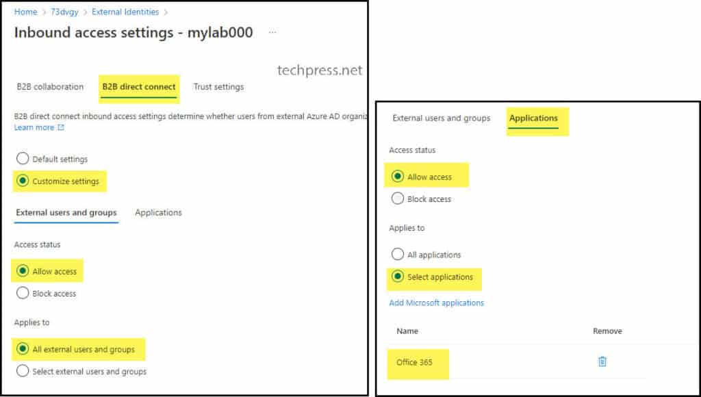 How To Configure B2b Direct Connect In Azure Ad