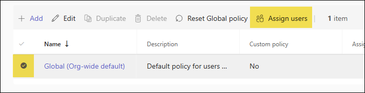 Assign Teams update policy to end users.