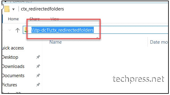 UNC Path citrix folder redirection
