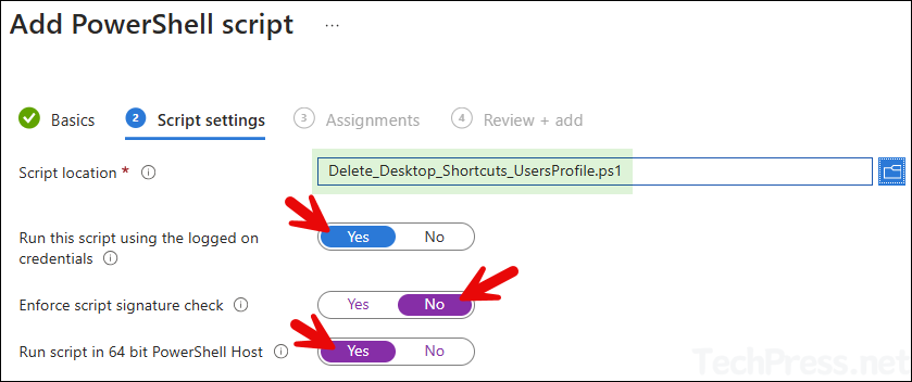 Delete desktop shortcuts from Users Profile Desktop location via Intune