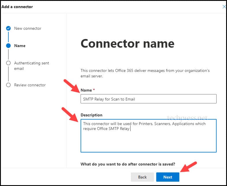 Provide a Name and Description of the Connector 