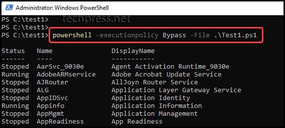 Set Powershell Execution Policy to Bypass