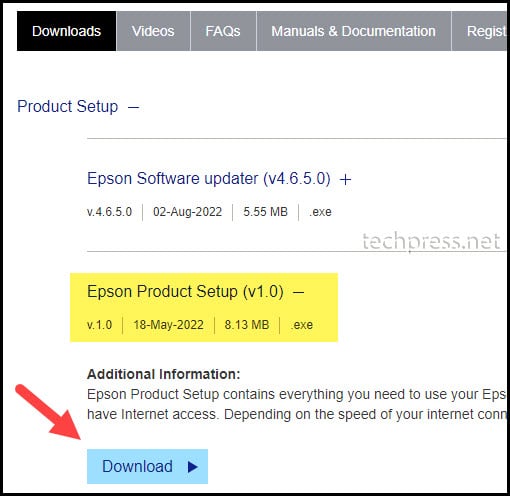 Epson Printer Product Setup Software Download