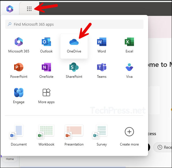 Click on OneDrive Icon on Microsoft 365 admin center