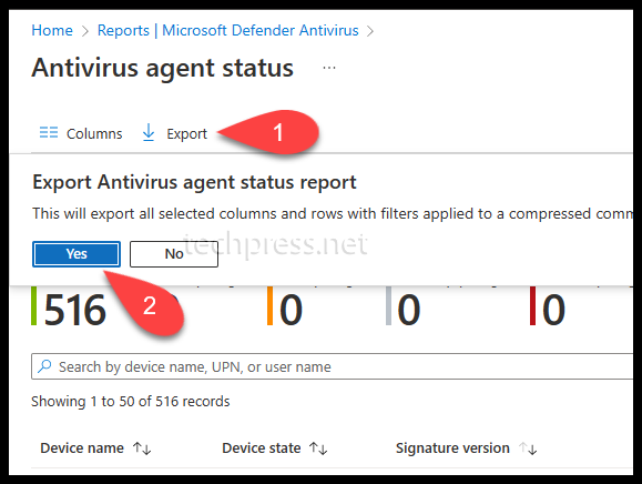 How to Export Defender Antivirus Report to a CSV file