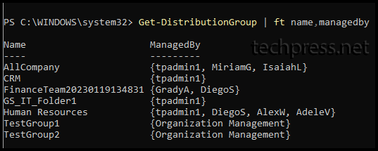 Find Distribution List Owner using Powershell