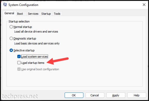 Perform a clean boot of windows Uncheck load startup items