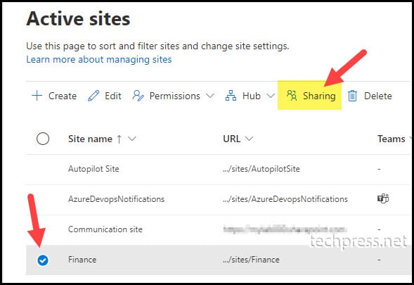 Disable External sharing setting at Site level: