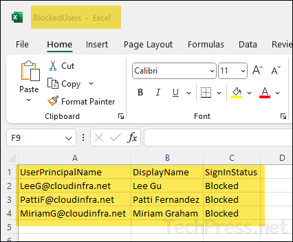 Export All Disabled/Blocked Users from Microsoft 365 Using PowerShell