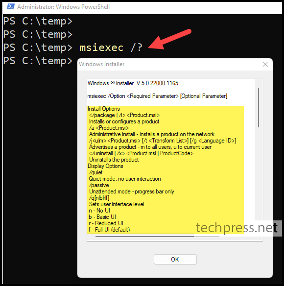 2. Discovering Silent Command-Line Switches for any MSI