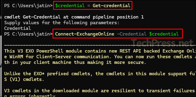 Connect to Exchange Online PowerShell without MFA