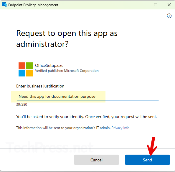 Running an app using EPM