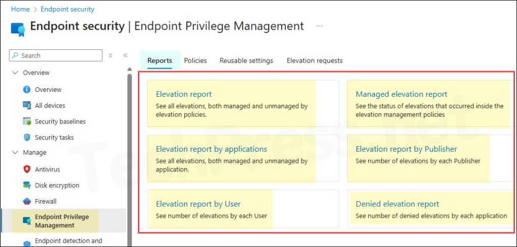 Endpoint Privilege Management Reporting