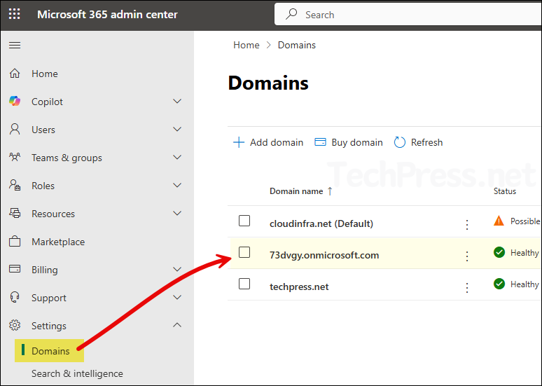 Add a new onmicrosoft.com domain in Microsoft 365