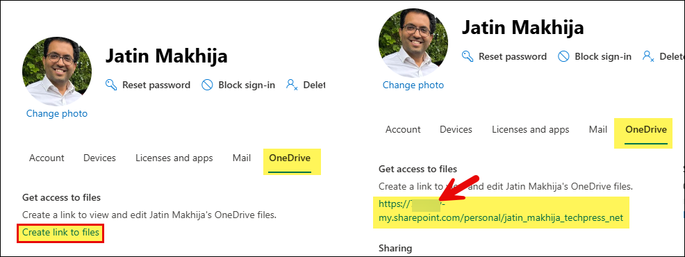 Verify OneDrive URL after domain rename