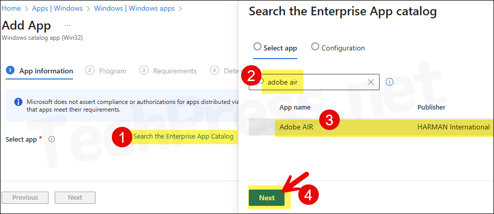 Search for Adobe Air App