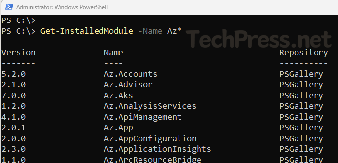 Uninstall Az PowerShell module