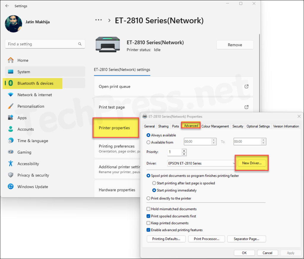 Universal Print Minor Print driver update