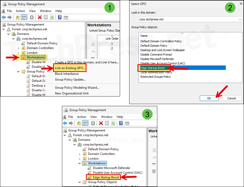 Link Edge Startup Boost Group Policy