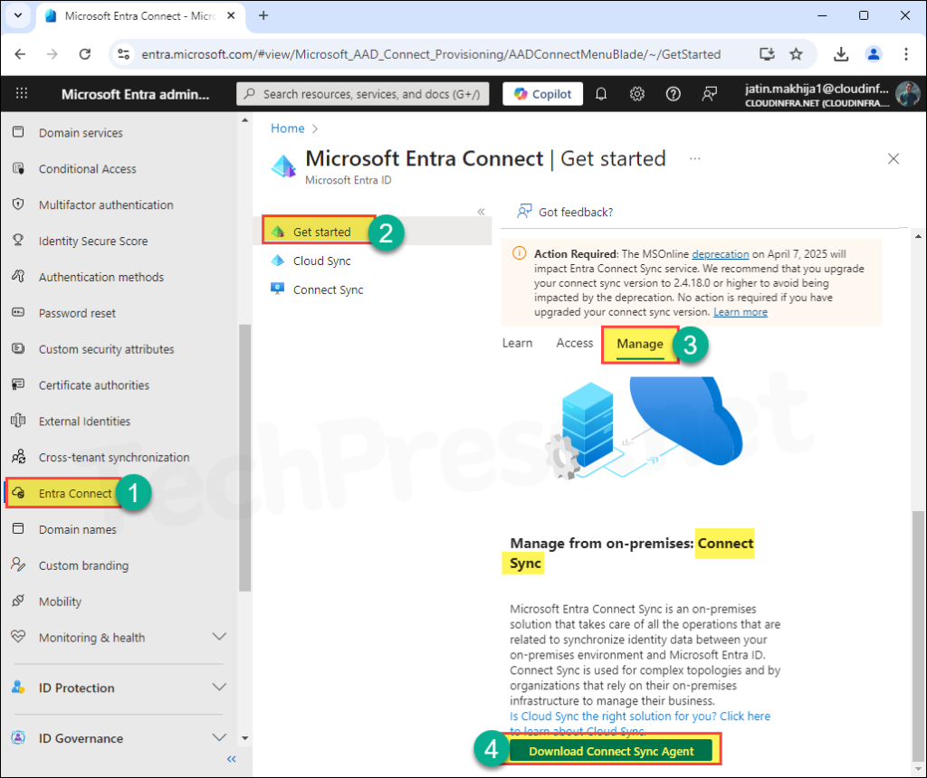 Microsoft Entra Connect Sync Blade