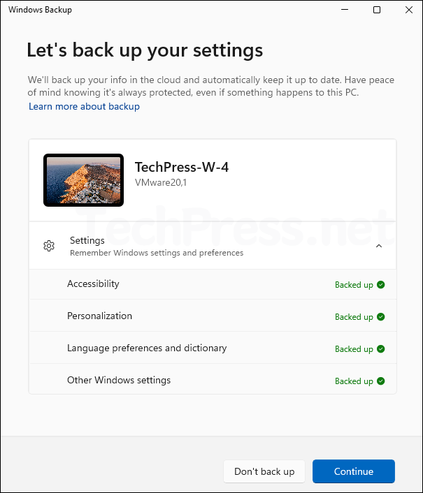 Windows Backup App