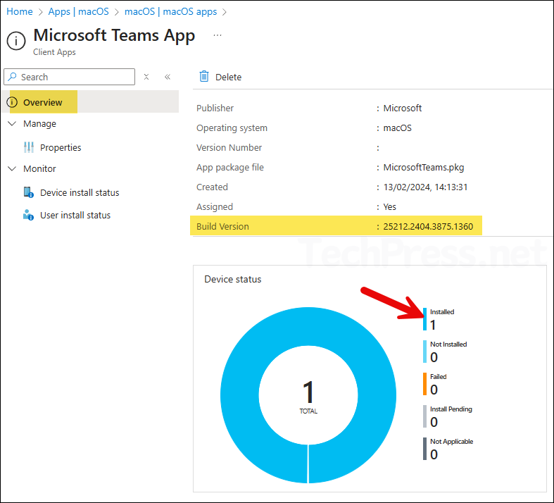 Verify App installation on Intune
